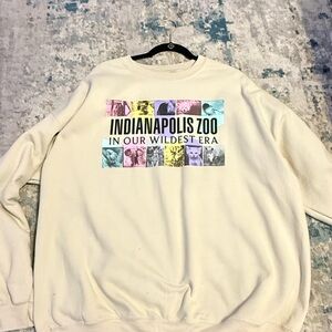 Indianapolis Zoo Cream Sweatshirt - Taylor Swift Eras Tour Inspired - 2XL